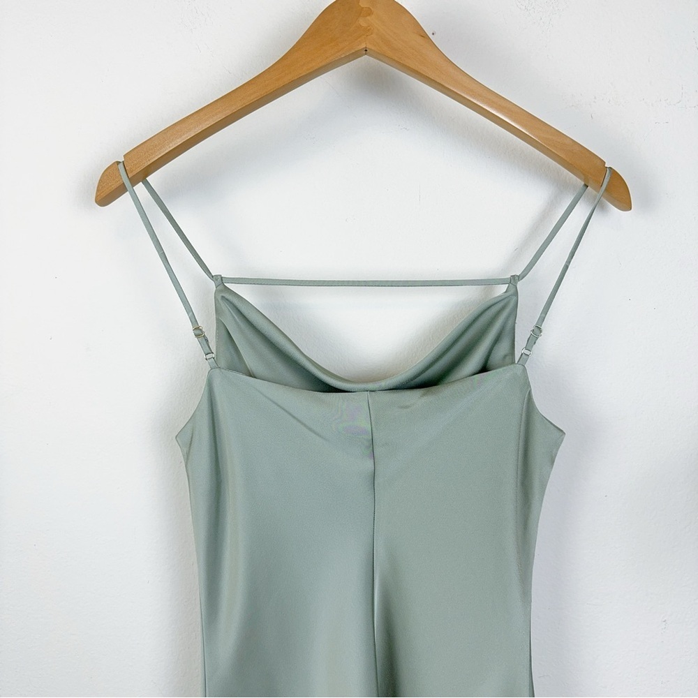 NWT J.ING Pistachio Draped Slip Midi Dress Size XS - Picture 6 of 8